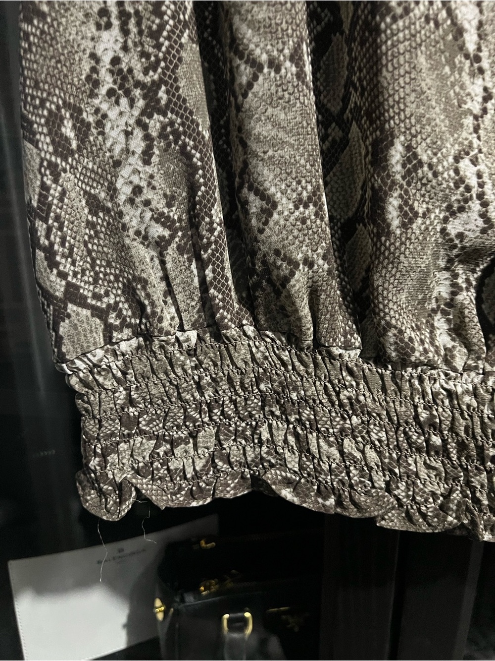 Michael Kors Sleeveless Snake-Print Cowl Neck Top - Picture 2 of 5